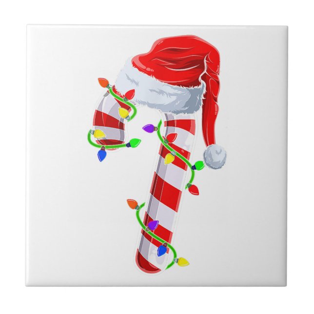 Candy Cane Crew Christmas Lights Family Matching X Tile (Front)