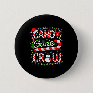 Candy Cane Crew Christmas Pajamas Adult Men Women 6 Cm Round Badge