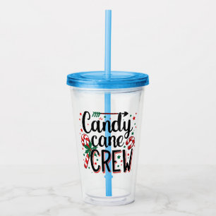 Candy cane crew Christmas snack Matching Cousins Acrylic Tumbler