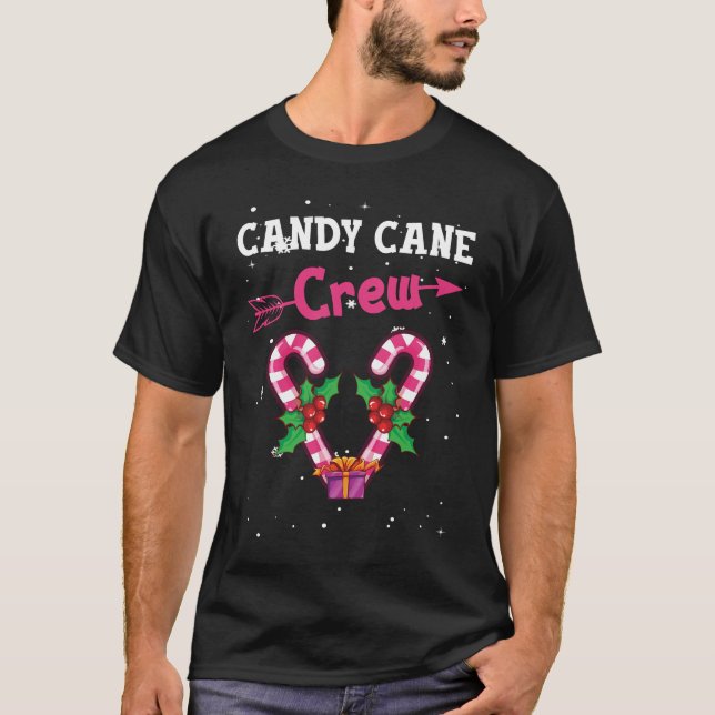 Candy Cane Crew Christmas Sweets Family Costume T-Shirt (Front)