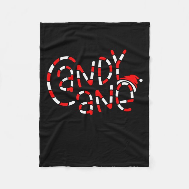 Candy Cane Crew Christmas Xmas Love Candy Boys Gir Fleece Blanket (Front)