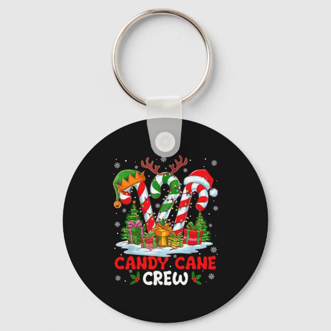 Candy Cane Crew Christmas Xmas Love Candy Boys Gir Key Ring (Front)