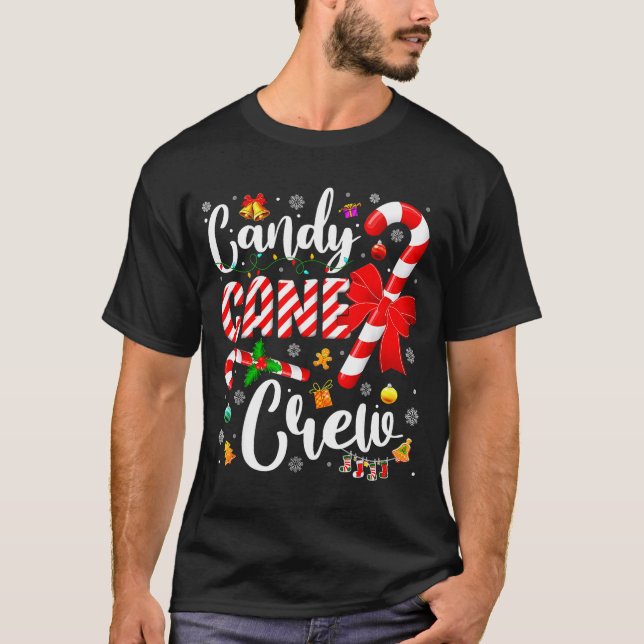 Candy Cane Crew Christmas Xmas Love Candy Boys Gir T-Shirt (Front)