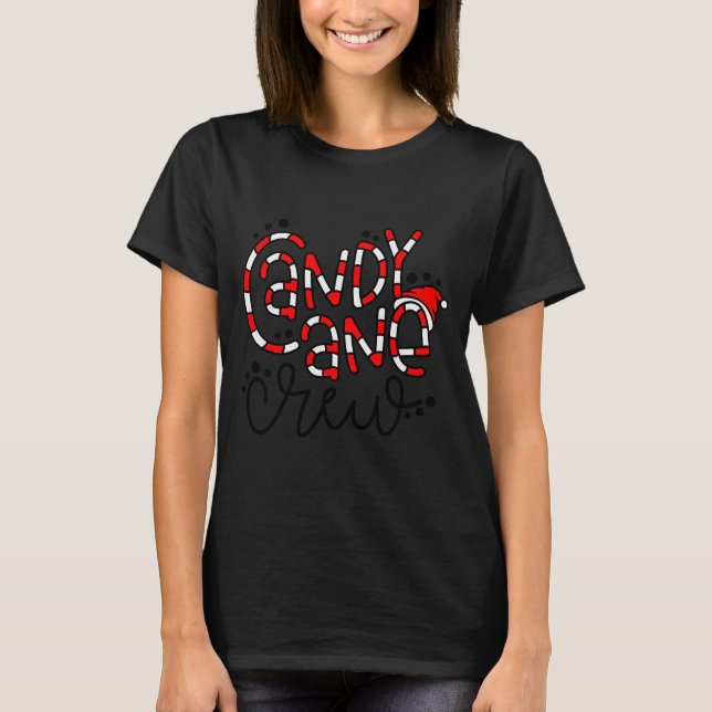 Candy Cane Crew Christmas Xmas Love Candy Boys Gir T-Shirt (Front)