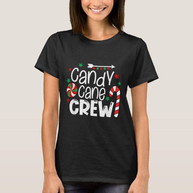 Candy Cane Crew Christmas Xmas Love Candy Boys Gir T-Shirt (Front)