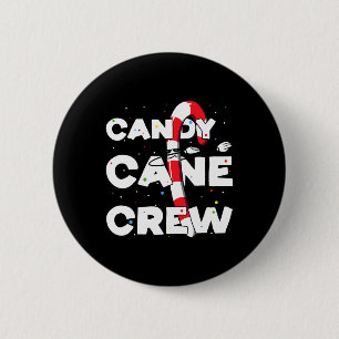 Candy Cane Crew Fun Christmas Candy Lover Dancing 6 Cm Round Badge