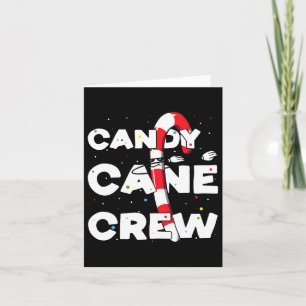 Candy Cane Crew Fun Christmas Candy Lover Dancing Card