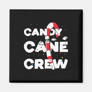 Candy Cane Crew Fun Christmas Candy Lover Dancing Magnet