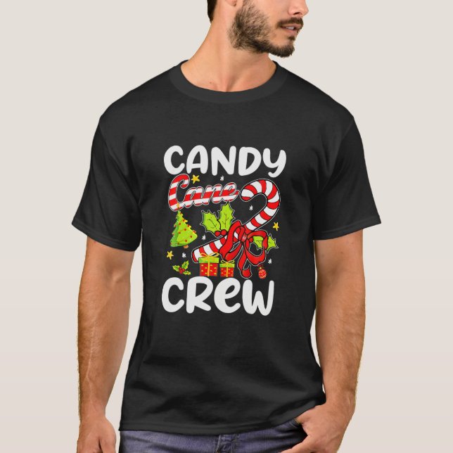 Candy Cane Crew Funny Christmas Candy Lover Kids B T-Shirt (Front)