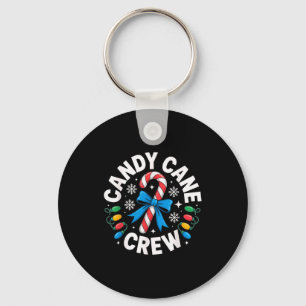 Candy Cane Crew Funny Christmas Candy Lover X-mas Key Ring