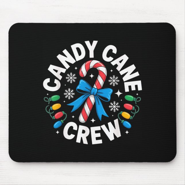 Candy Cane Crew Funny Christmas Candy Lover X-mas  Mouse Mat (Front)