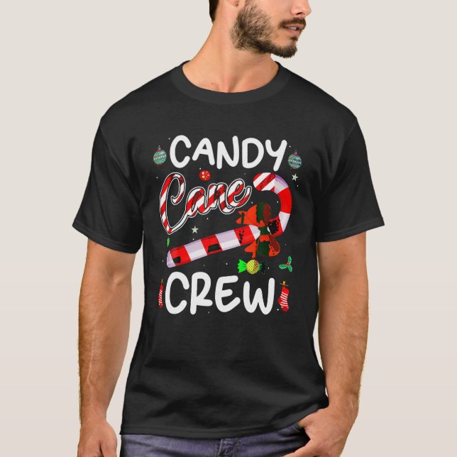 Candy Cane Crew Funny Christmas Candy Lover X mas T-Shirt (Front)
