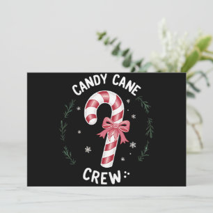 Candy Cane Crew Funny Christmas Candy Lover Xmas Holiday Card
