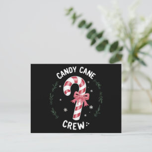Candy Cane Crew Funny Christmas Candy Lover Xmas Holiday Postcard