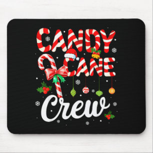 Candy Cane Crew Funny Christmas Holiday Family Men Mouse Mat