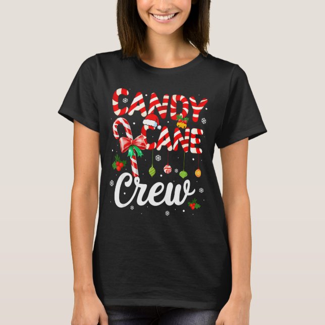 Candy Cane Crew Funny Christmas Holiday Family Men T-Shirt (Front)