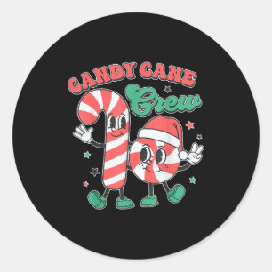 Candy Cane Crew - Funny Christmas Holiday Men Wome Classic Round Sticker