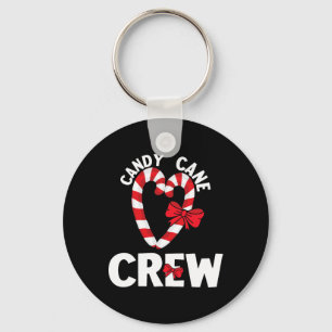 Candy Cane Crew Funny Christmas Sweet Candy Merry Key Ring