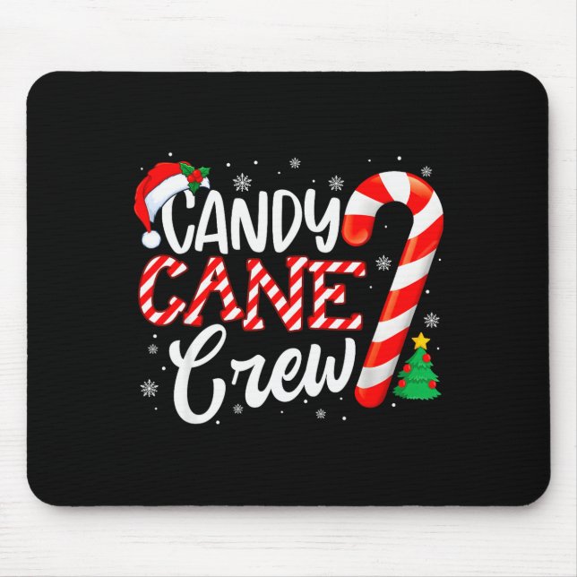 Candy Cane Crew Funny Xmas Christmas Pajamas Men W Mouse Mat (Front)