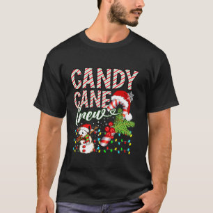 Candy Cane Crew Love Christmas Lights Santa Xmas P T-Shirt