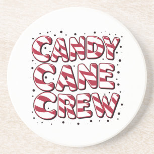 Candy Cane Crew Lover Christmas Xmas Pajama Coaster
