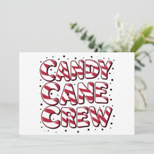 Candy Cane Crew Lover Christmas Xmas Pajama Holiday Card