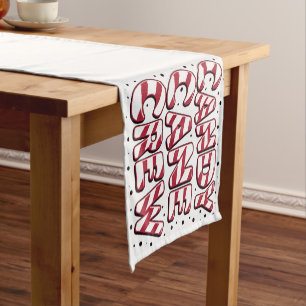 Candy Cane Crew Lover Christmas Xmas Pajama Short Table Runner