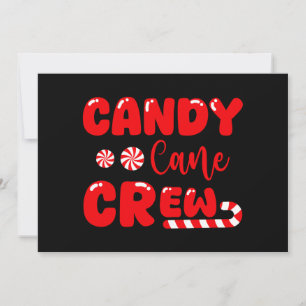 Candy Cane Crew Matching Family Candy Lover Invitation
