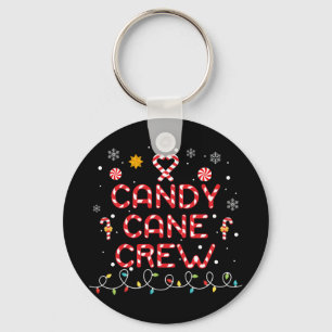 Candy Cane Crew Matching Family Candy Lover Key Ring