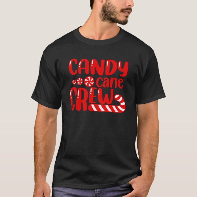 Candy Cane Crew Matching Family Group Candy Lover  T-Shirt (Front)