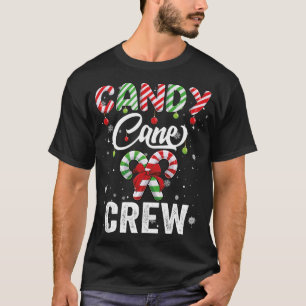 Candy cane crew Matching Squad Santa xmas T-Shirt