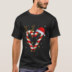 Candy Cane Crew Santa Christmas Lights Xmas Kids B T-Shirt