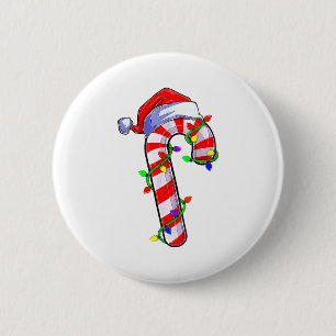 Candy Cane Crew Santa Lover Family Christmas Light 6 Cm Round Badge