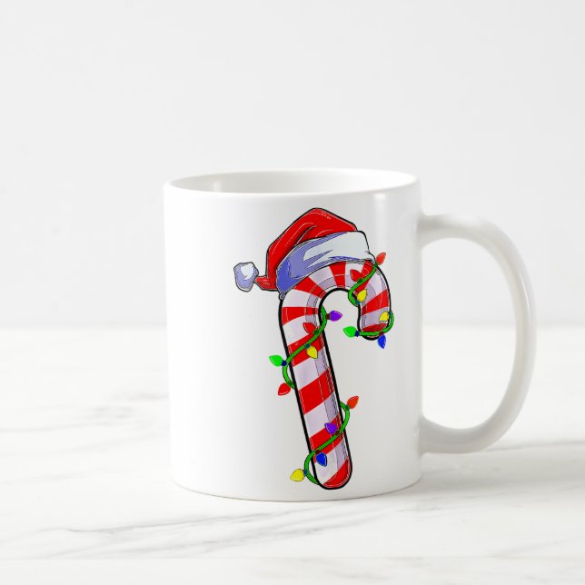 Candy Cane Crew Santa Lover Family Christmas Light Coffee Mug (Right)