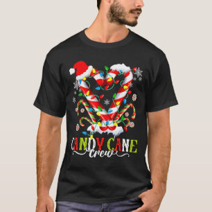Candy Cane Crew Santa Lover Family Christmas Light T-Shirt