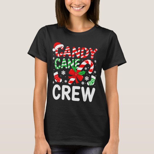 Candy Cane Crew Shirt Adult Men Women Kids Christm (Front)