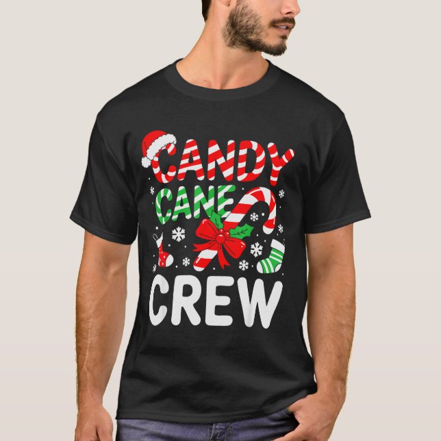 Candy Cane Crew Shirt Adult Men Women Kids Christm (Front)