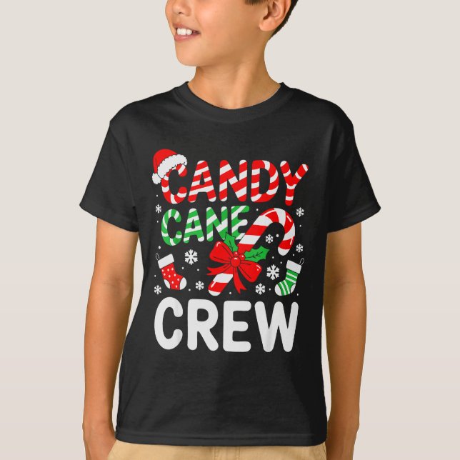 Candy Cane Crew Shirt Adult Men Women Kids Christm (Front)