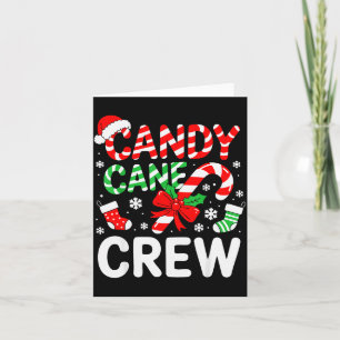 Candy Cane Crew Shirt Adult Men Women Kids Christm Card