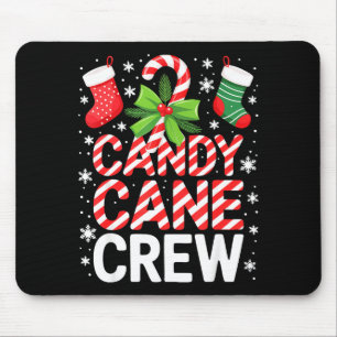 Candy Cane Crew Shirt Adult Men Women Kids Christm Mouse Mat