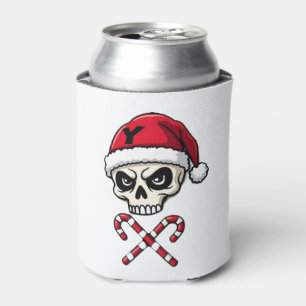 Candy Cane Crew Skull Christmas 2025 Funny Men Boy Can Cooler