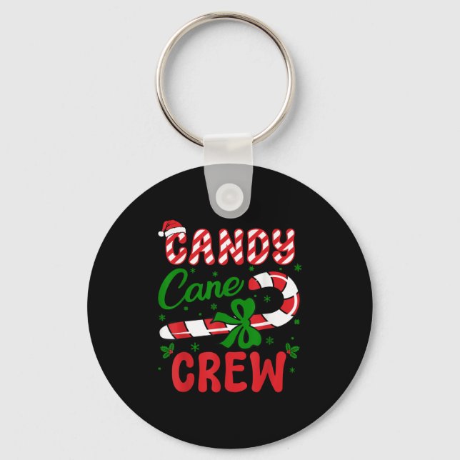 Candy Cane Crew Tester Lovers Taster Group Funny C Key Ring (Front)