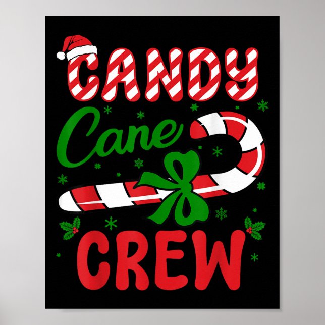 Candy Cane Crew Tester Lovers Taster Group Funny C Poster (Front)