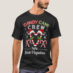 Candy Cane Crew We Stick Together Christmas Xmas M T-Shirt