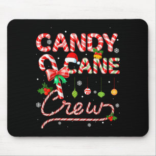 Candy Cane Crew Xmas Adult Men Women Kids Christma Mouse Mat