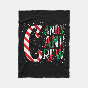 Candy Cane Crew Xmas Matching Family Candy Cane Cr Fleece Blanket