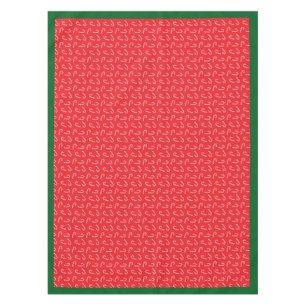 Candy Cane Custom Cotton Tablecloth, 52"x70" Tablecloth