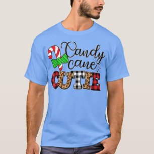 Candy Cane Cutie Buffalo Plaid Kids Boys Girls Chr T-Shirt