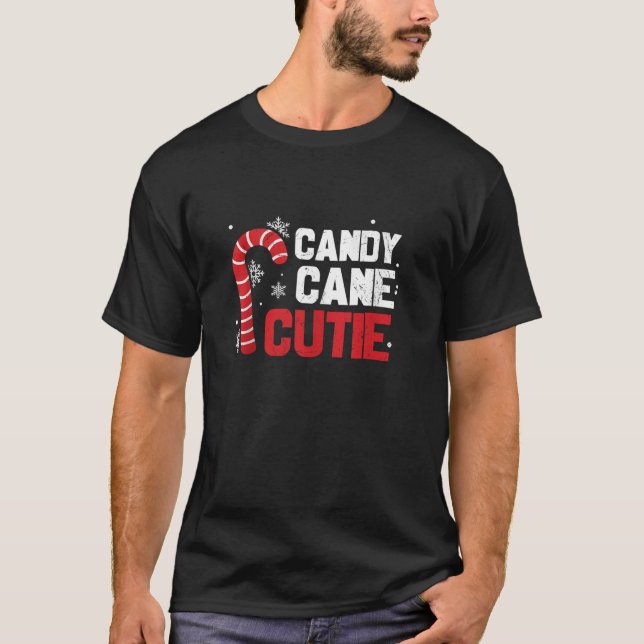 Candy Cane Cutie Christmas Funny Matching Tank Top (Front)