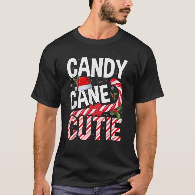 Candy Cane Cutie Christmas Xmas Women Girls Kids T T-Shirt (Front)